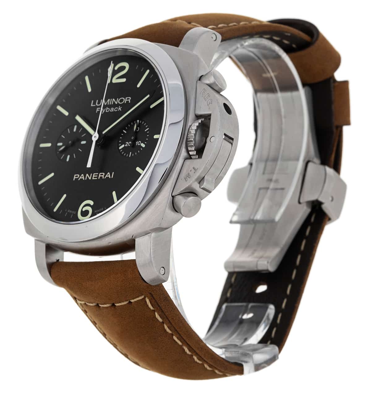 Panerai Luminor 1950 Black Baton Dial Leather Strap